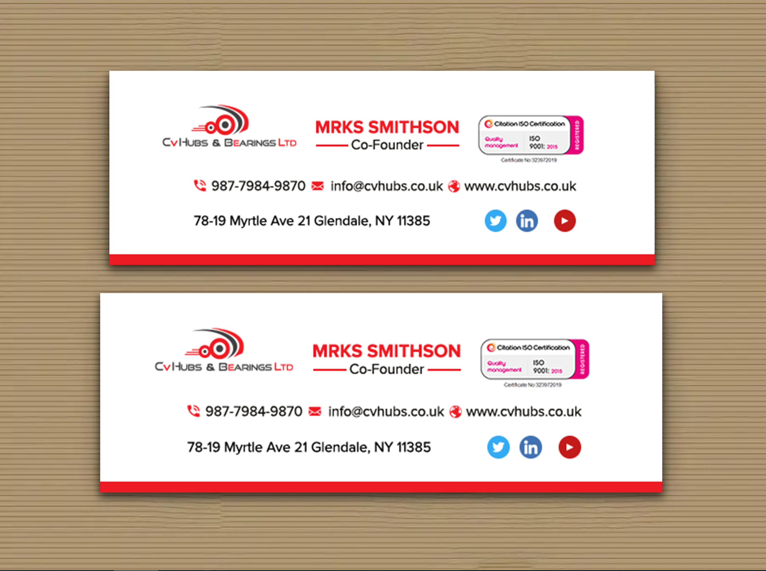 Stationery Design by sadikul islam for CV Hubs & Bearings Ltd | Design #30559844