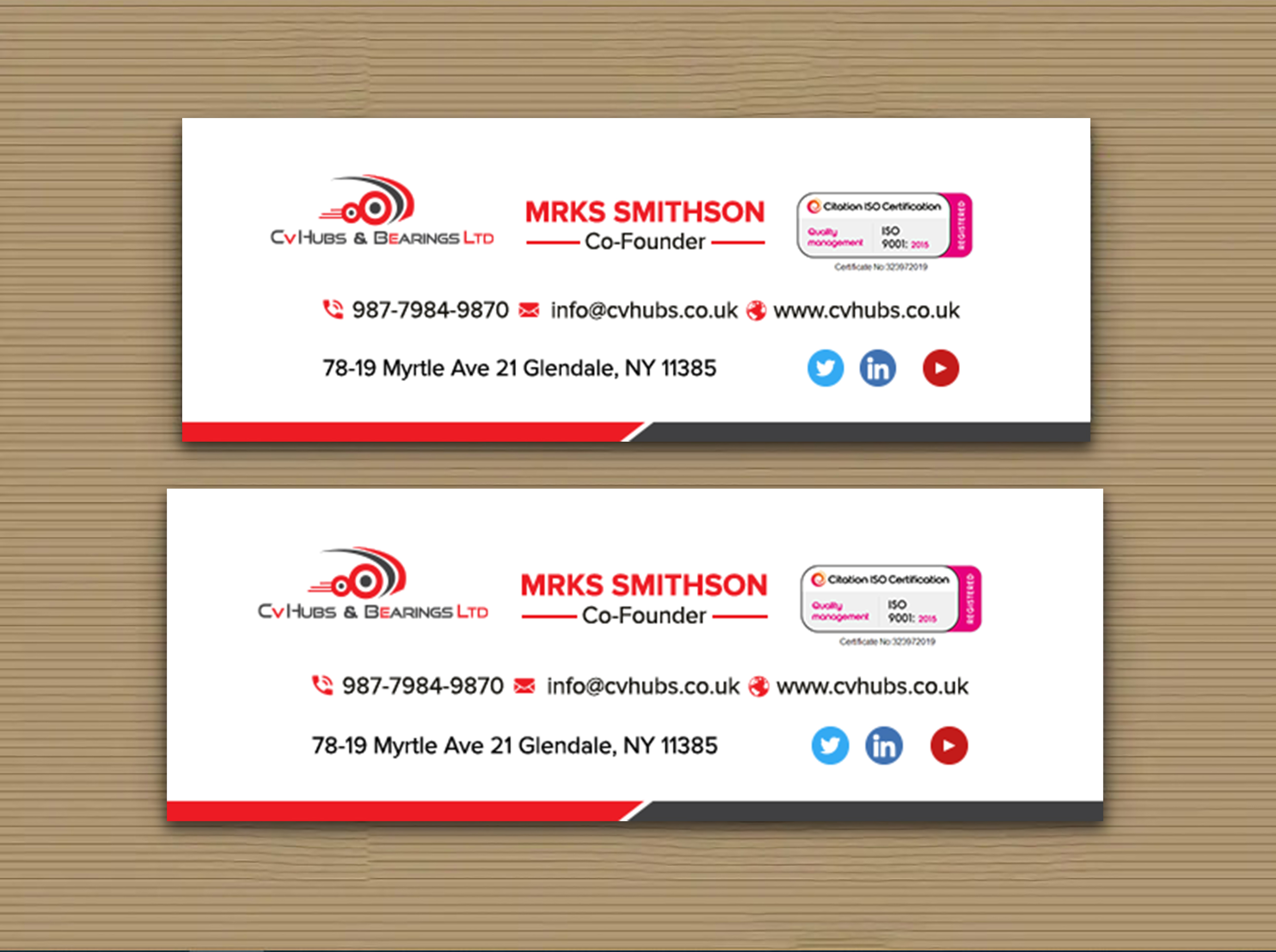 Stationery Design by sadikul islam for CV Hubs & Bearings Ltd | Design #30559845