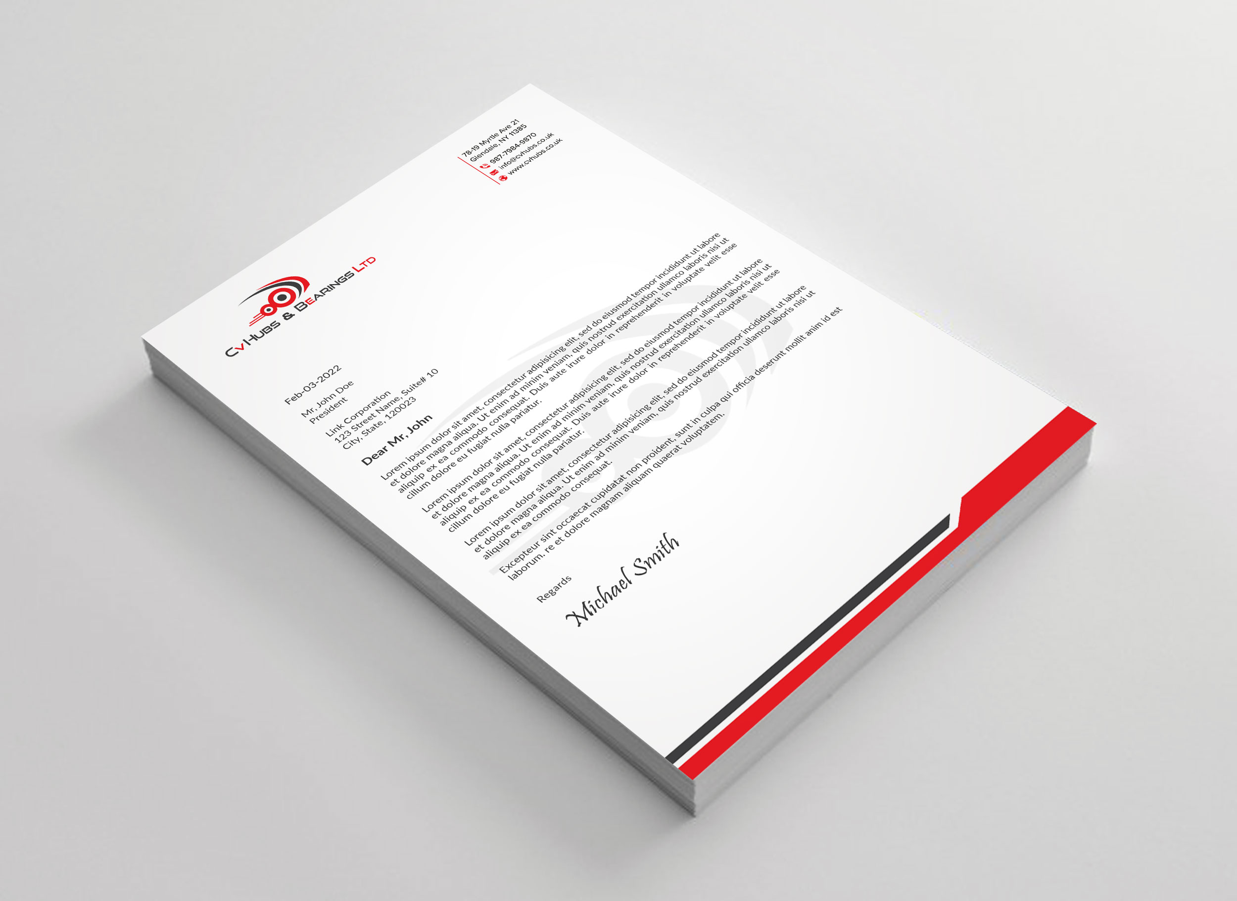 Design de Papeterie par sadikul islam pour CV Hubs & Bearings Ltd | Design #30560289
