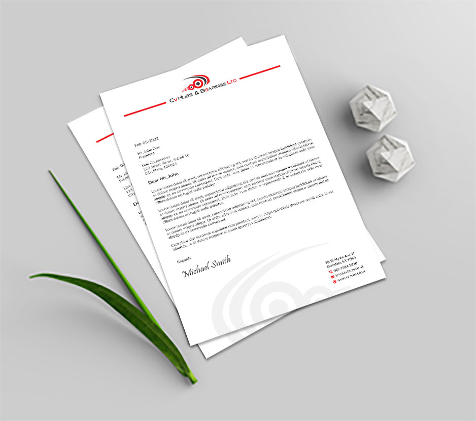 Stationery Design by sadikul islam for CV Hubs & Bearings Ltd | Design #30623437