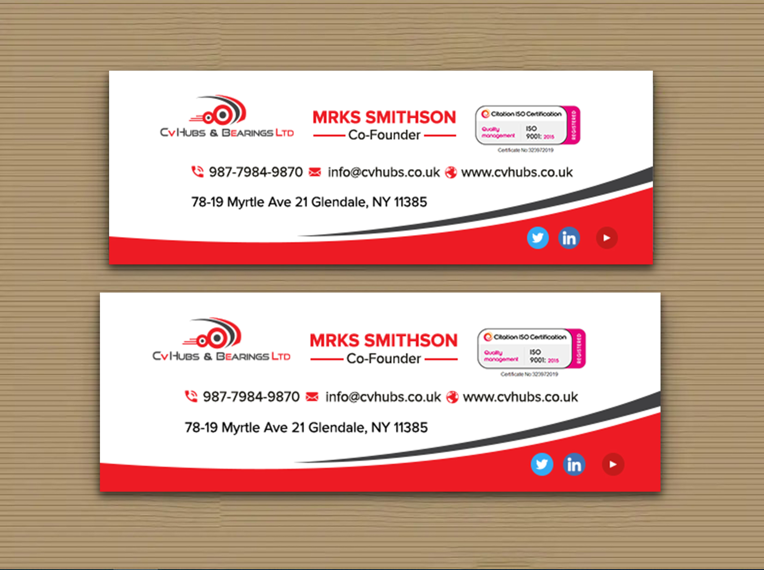 Stationery Design by sadikul islam for CV Hubs & Bearings Ltd | Design #30625035