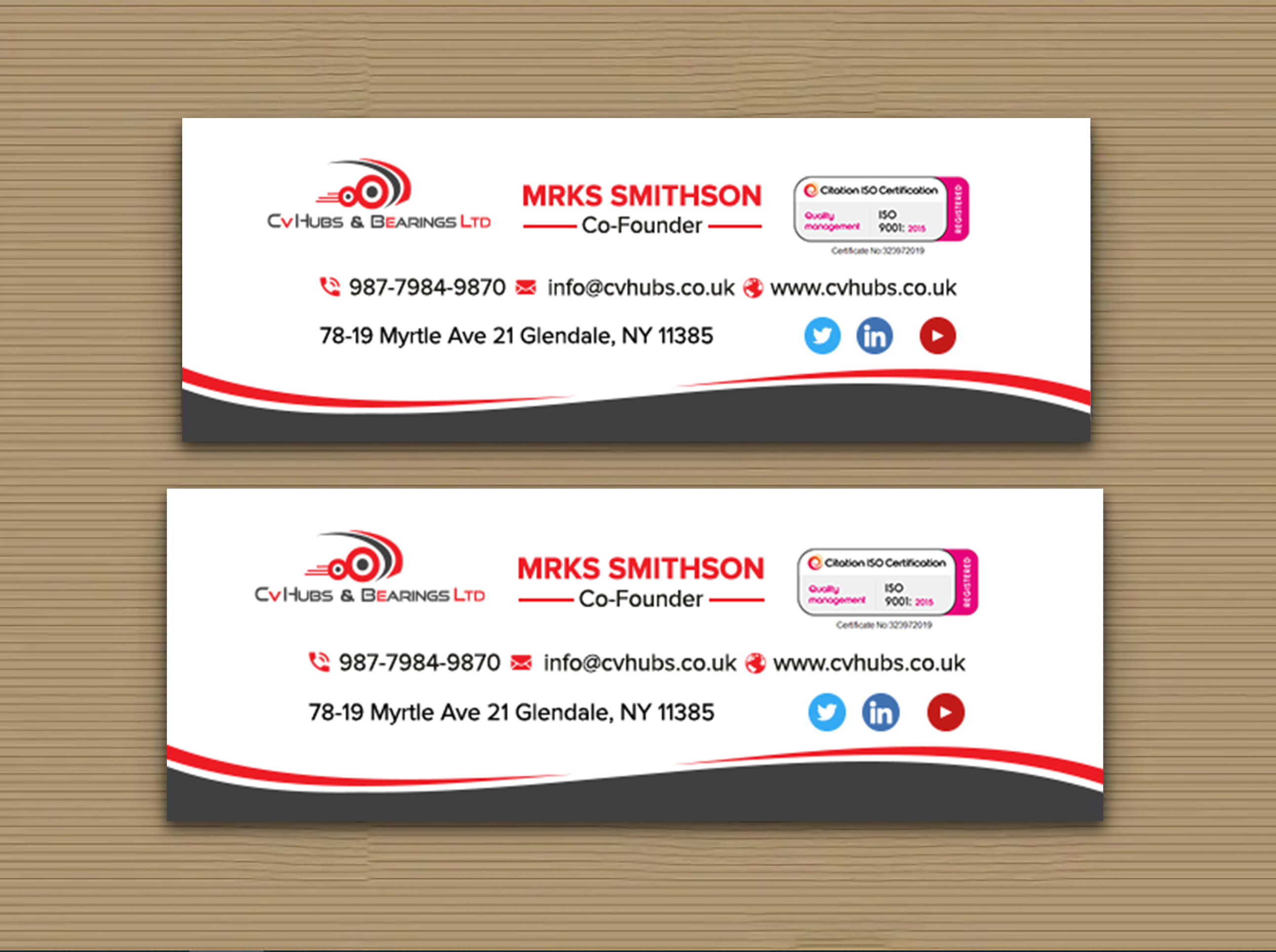 Stationery Design by sadikul islam for CV Hubs & Bearings Ltd | Design #30625085