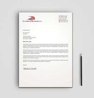 Stationery Design by sadikul islam for CV Hubs & Bearings Ltd | Design: #30666287