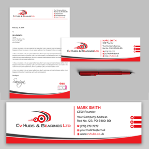 Stationery Design by Shuvo094 for CV Hubs & Bearings Ltd | Design: #30569269