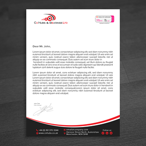 Stationery Design by WellDesign for CV Hubs & Bearings Ltd | Design: #30556612