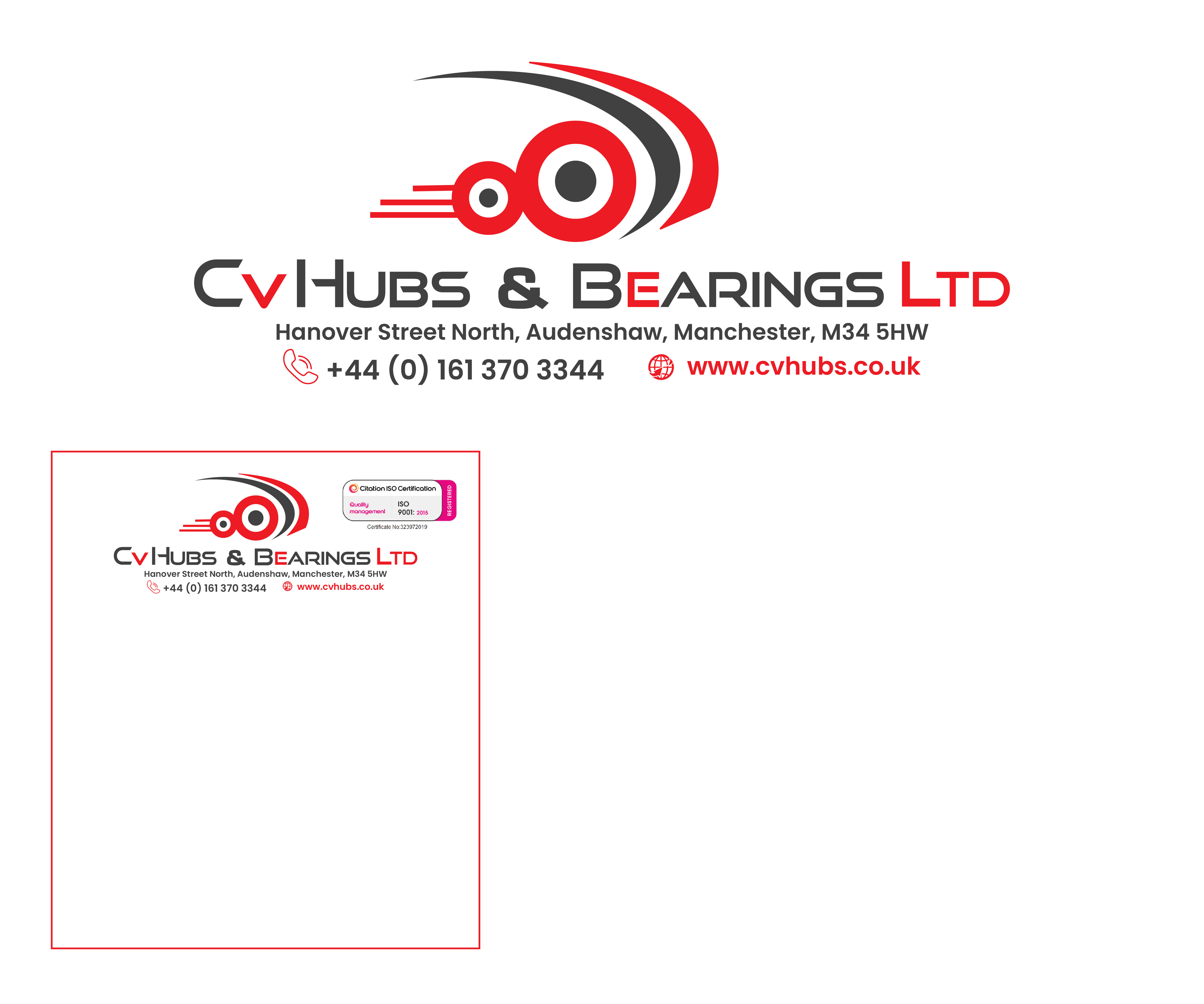 Professional, Modern Stationery Design for CV Hubs & Bearings Ltd by