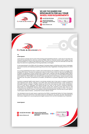 Stationery Design by debdesign for CV Hubs & Bearings Ltd | Design: #30588425