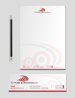 Design de Papeterie par Pictorial pour CV Hubs & Bearings Ltd | Design #30555398