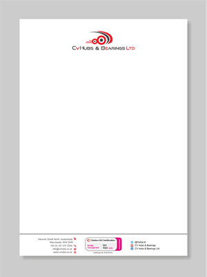 Stationery Design by vintana for CV Hubs & Bearings Ltd | Design: #30559018