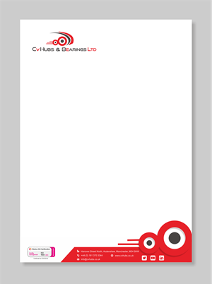 Stationery Design by vintana for CV Hubs & Bearings Ltd | Design: #30566968