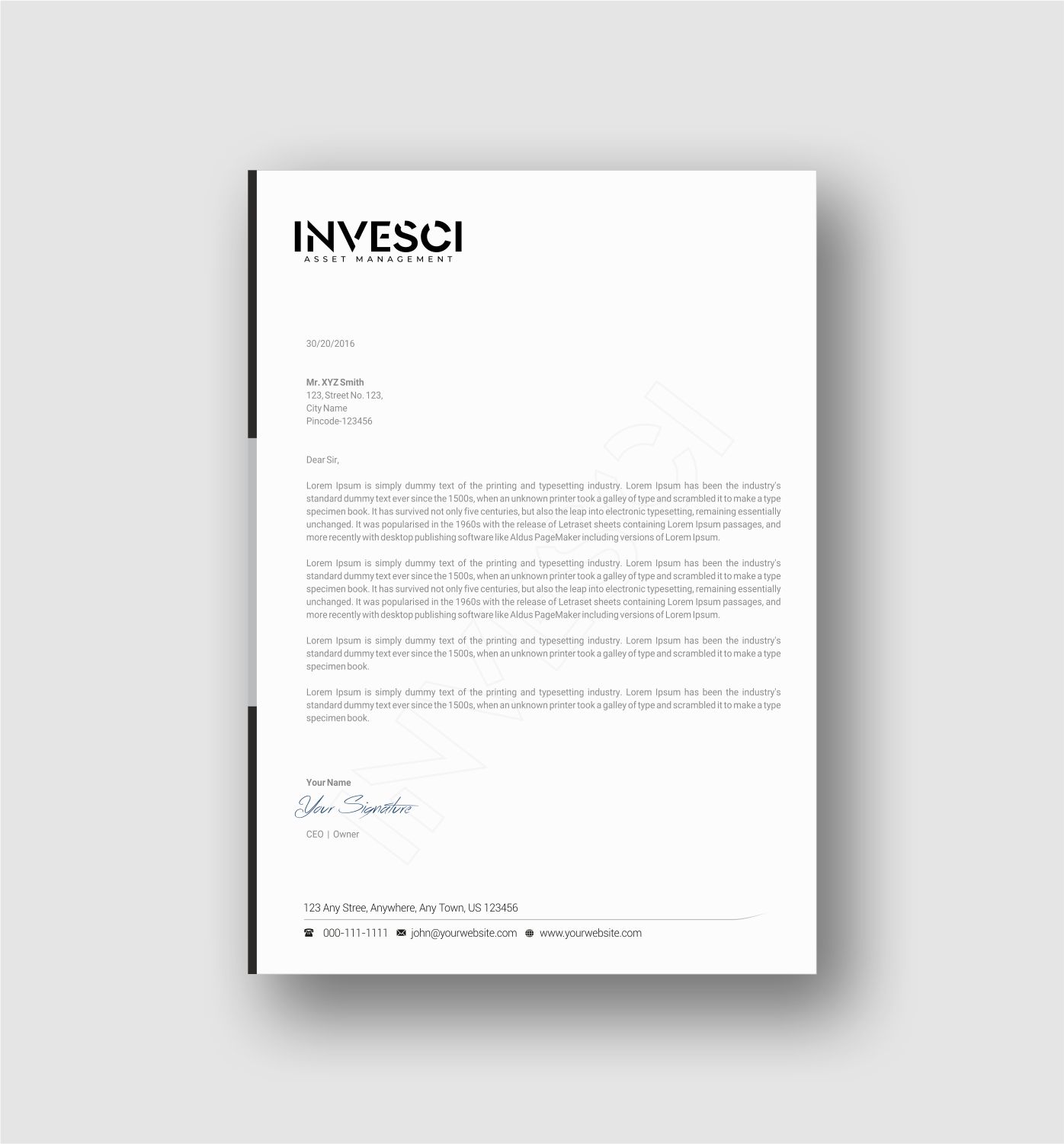 Letterhead Design by INDIAN_Ashok for this project | Design #30560711