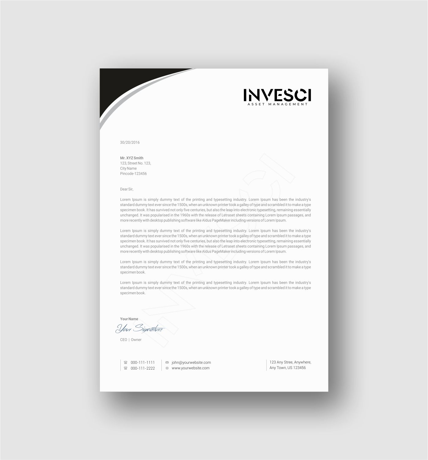 Letterhead Design by INDIAN_Ashok for this project | Design #30560712
