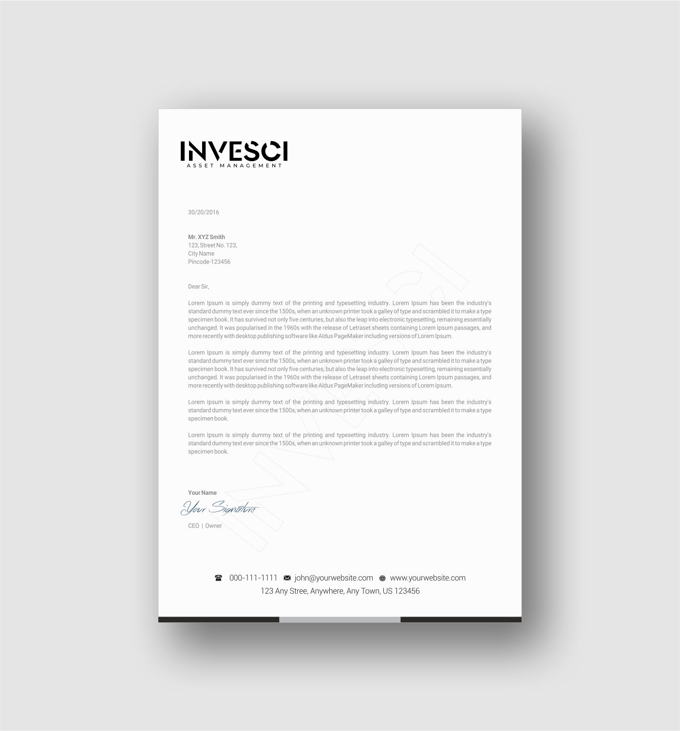 Letterhead Design by INDIAN_Ashok for this project | Design #30560714