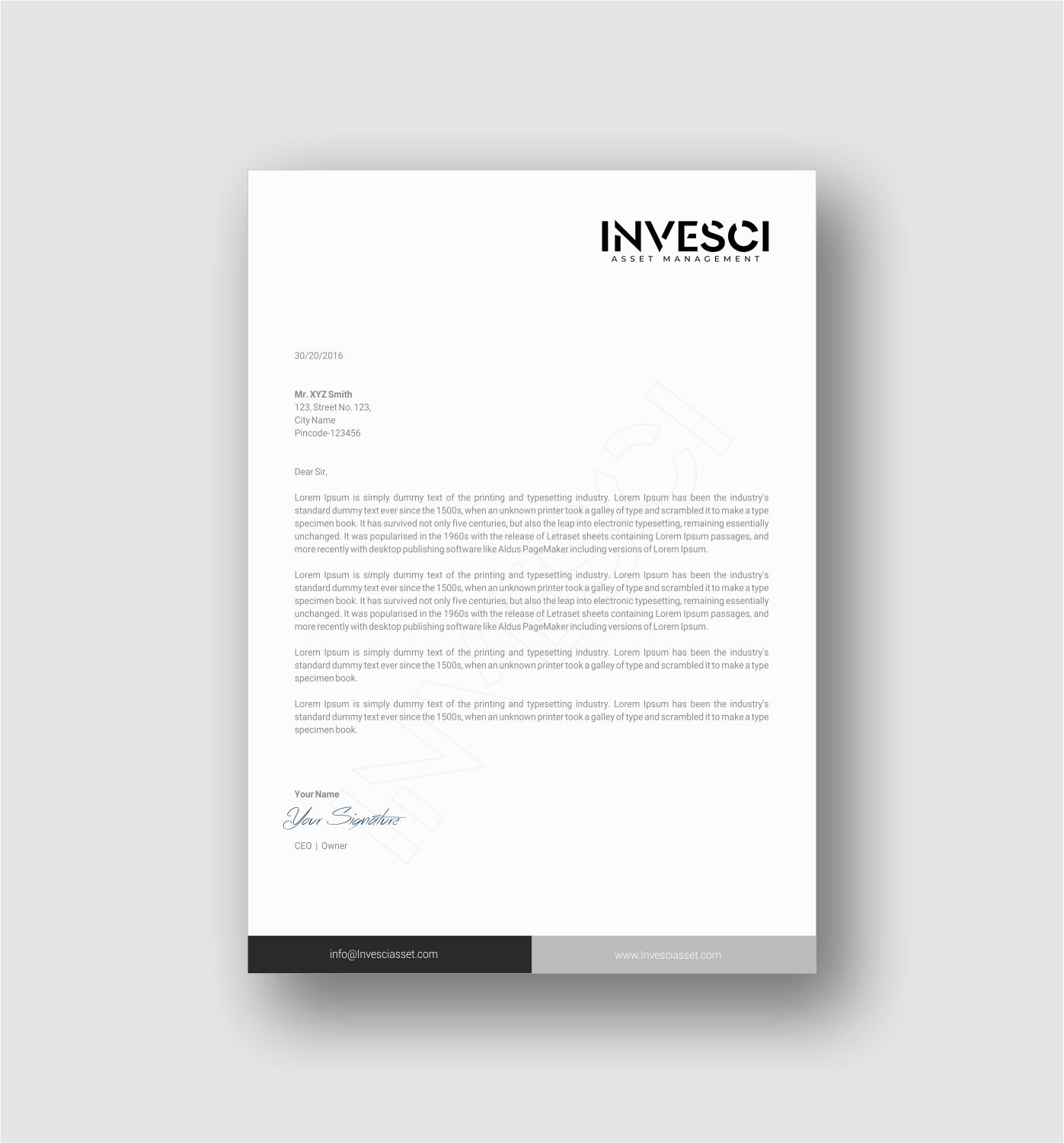 Letterhead Design by INDIAN_Ashok for this project | Design #30560715
