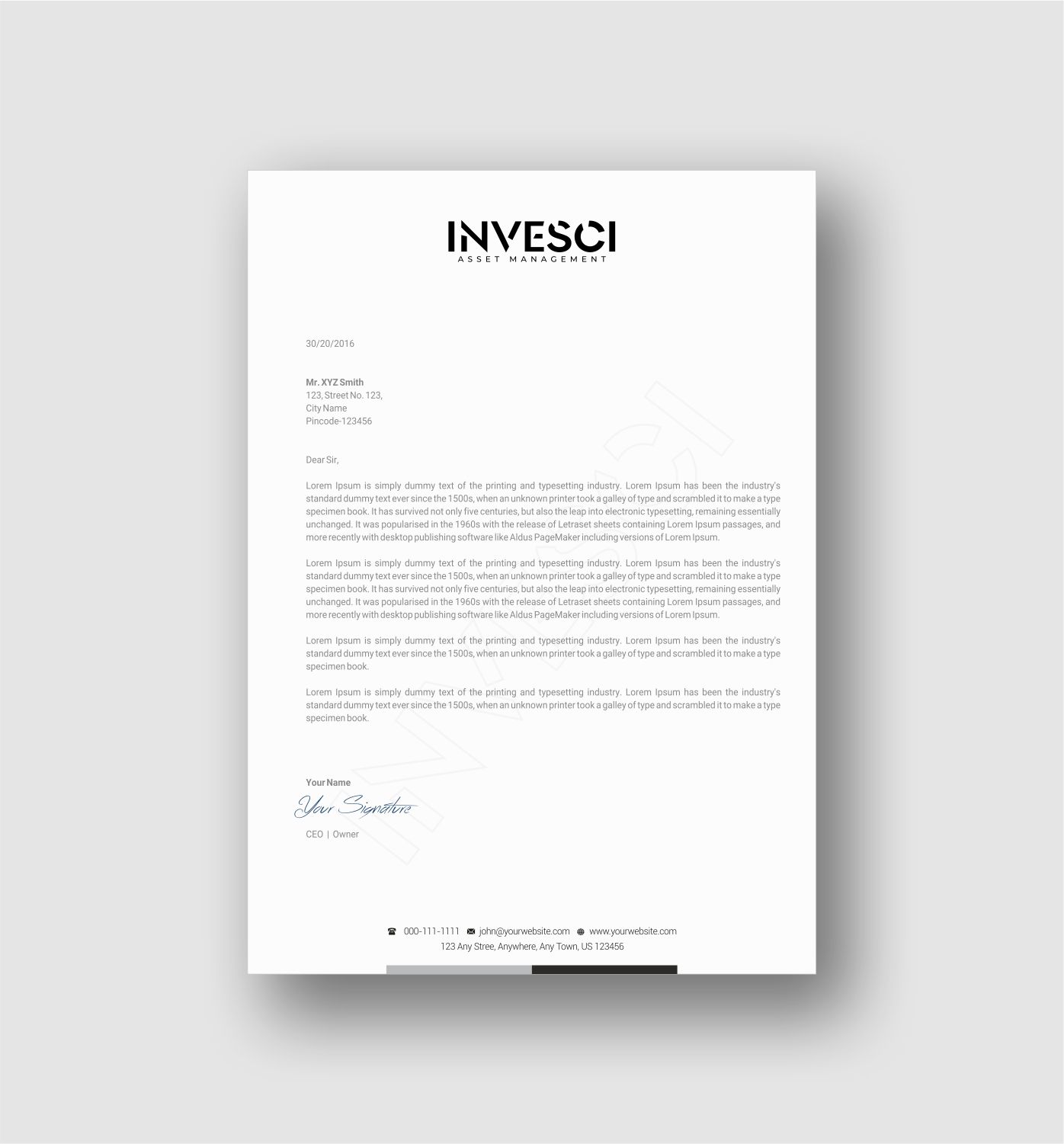 Letterhead Design by INDIAN_Ashok for this project | Design #30560716