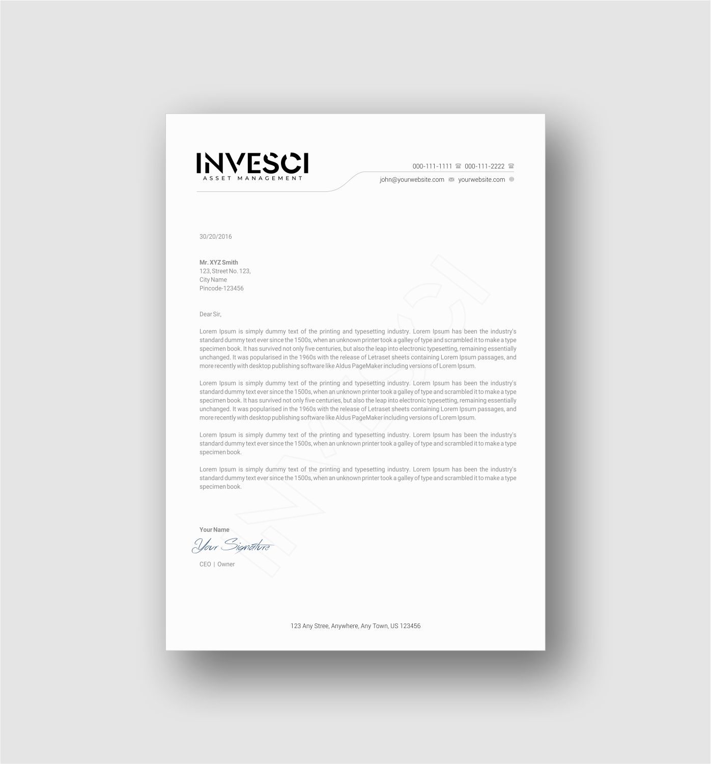 Letterhead Design by INDIAN_Ashok for this project | Design #30560718