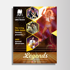 Flyer Design by KreativeMadz for The Living Dolls Dance Factory | Design: #30561063