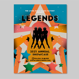 Flyer Design by Jenars for The Living Dolls Dance Factory | Design: #30574257