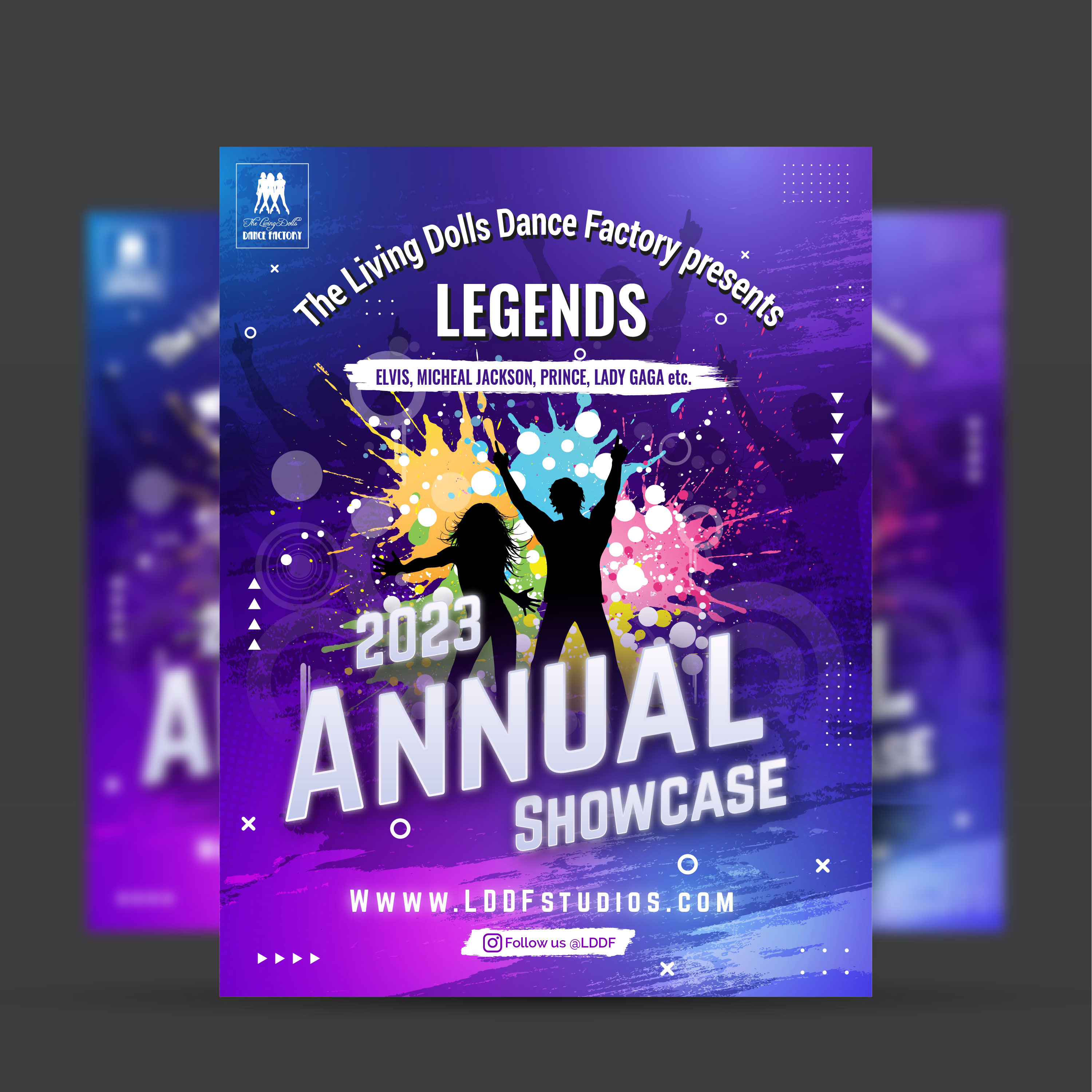 Diseño de Flyer por artbitin para The Living Dolls Dance Factory | Diseño #30560197