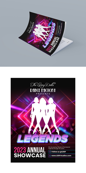 Diseño de Flyer por debdesign para The Living Dolls Dance Factory | Diseño: #30560840