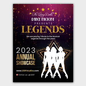 Diseño de Flyer por debdesign para The Living Dolls Dance Factory | Diseño: #30561014