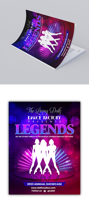 Diseño de Flyer por debdesign para The Living Dolls Dance Factory | Diseño: #30561309