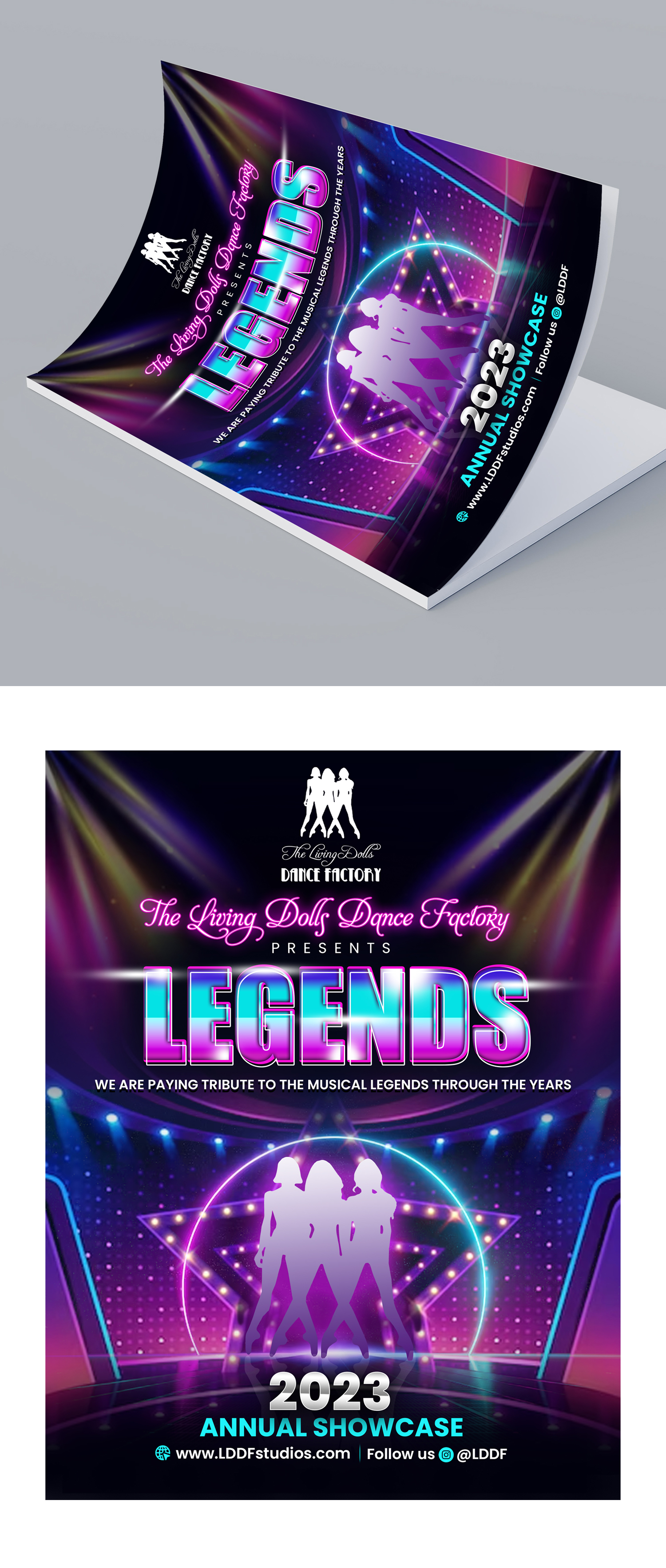 Flyer Design by debdesign for The Living Dolls Dance Factory | Design: #30561348