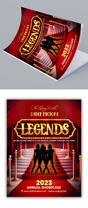 Diseño de Flyer por debdesign para The Living Dolls Dance Factory | Diseño: #30561367