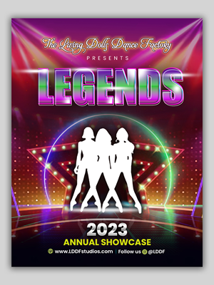 Diseño de Flyer por debdesign para The Living Dolls Dance Factory | Diseño: #30594062