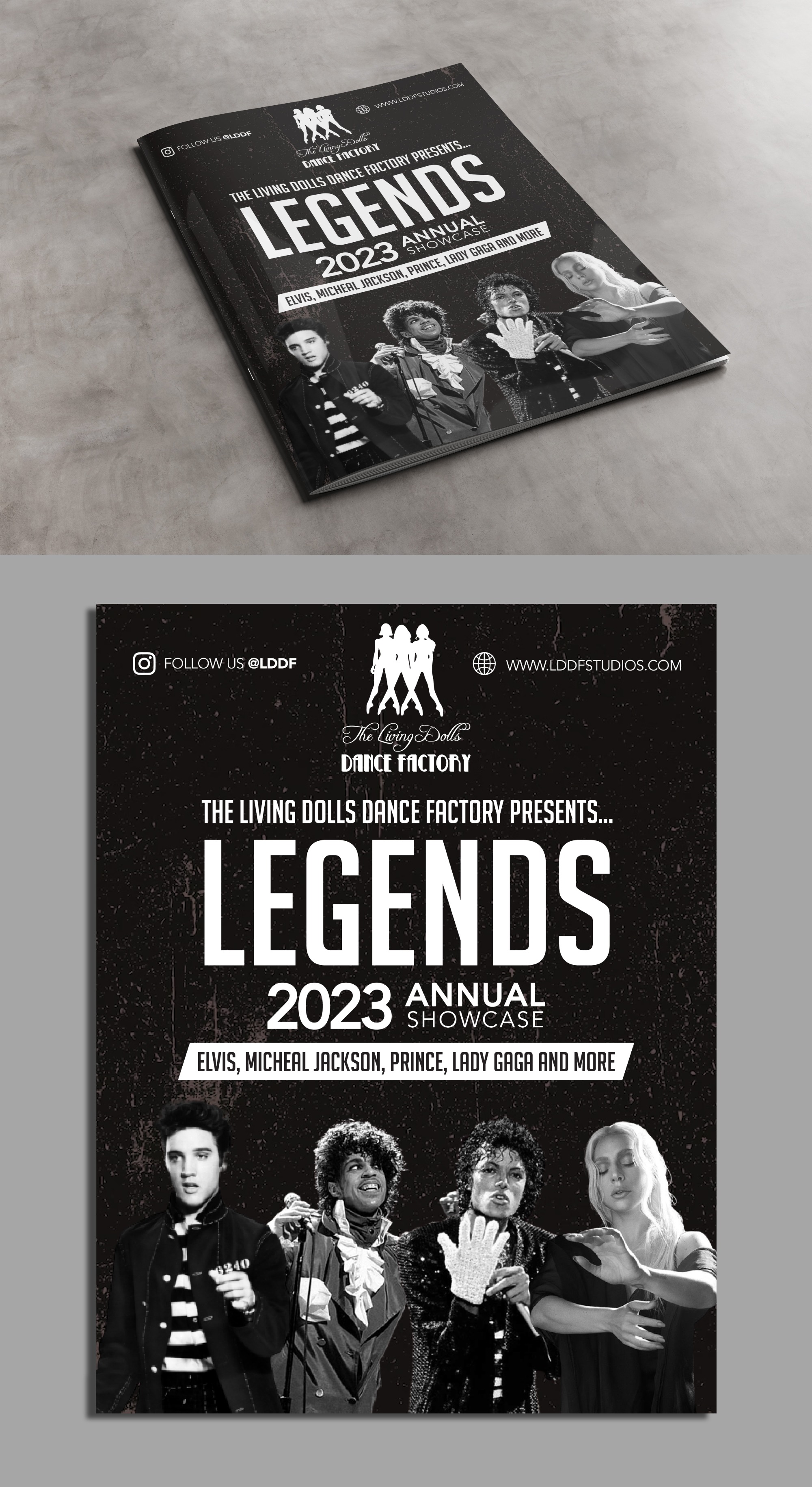 Flyer Design by ecorokerz for The Living Dolls Dance Factory | Design #30560659