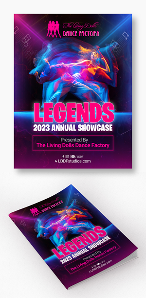 Flyer Design by Graphic Guy for The Living Dolls Dance Factory | Design #30562647