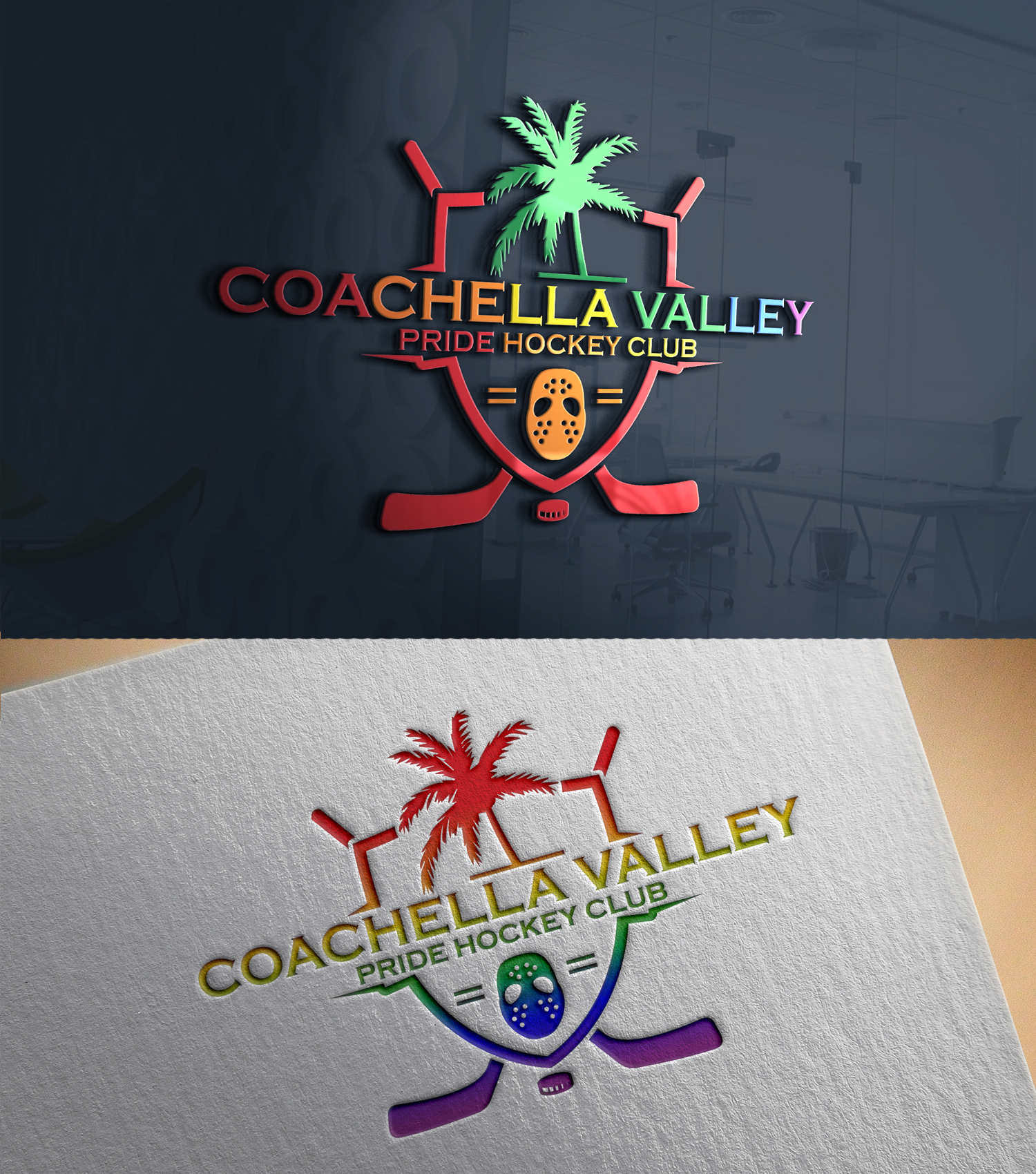Logo Design by 24ksunny for Coachella Valley LGBT Hockey Association | Design #30566418