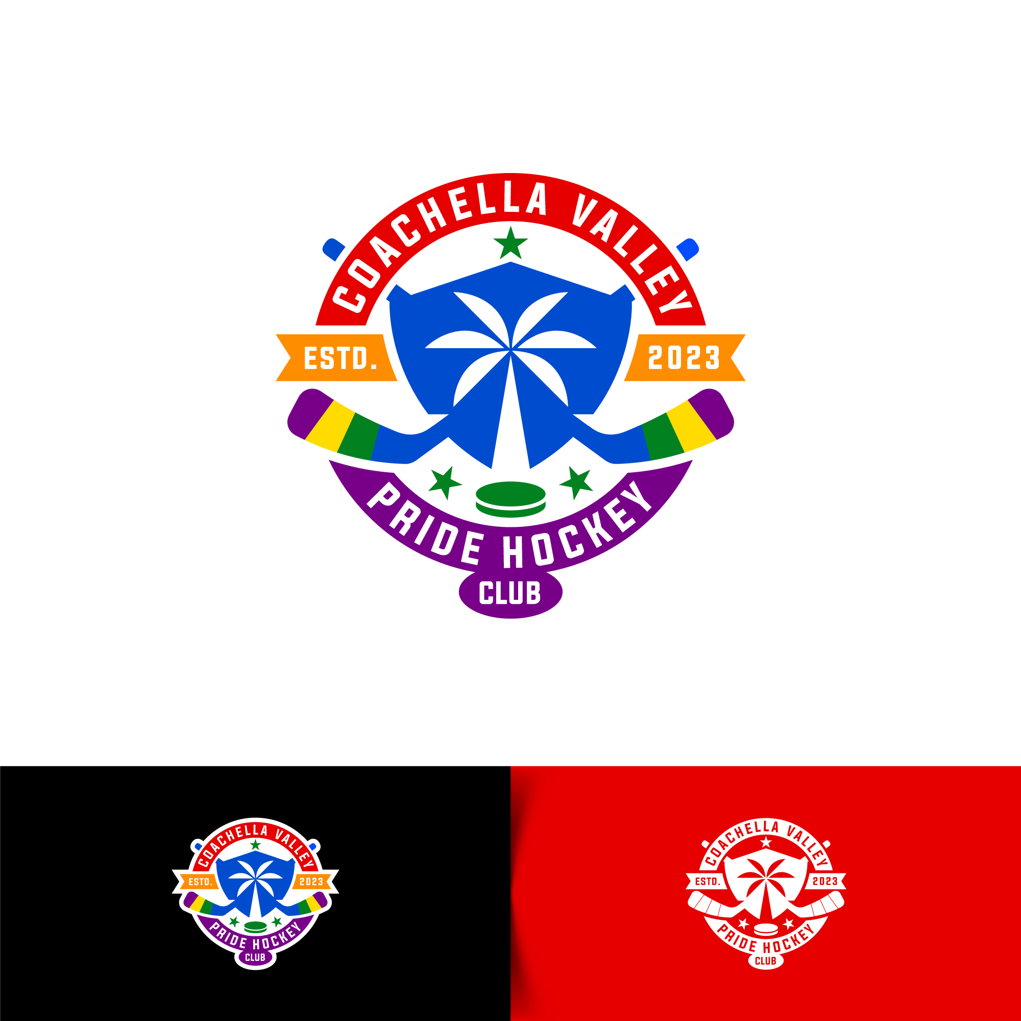 Logo Design by anitasamanta for Coachella Valley LGBT Hockey Association | Design #30567534