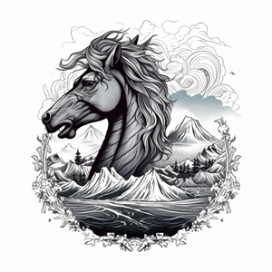 Tattoo that conveys Viking strength and family bond.