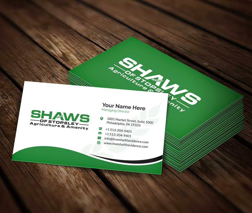 Business Card Design by VirtueDesignPro for Shaws of Stopsley | Design #30570506