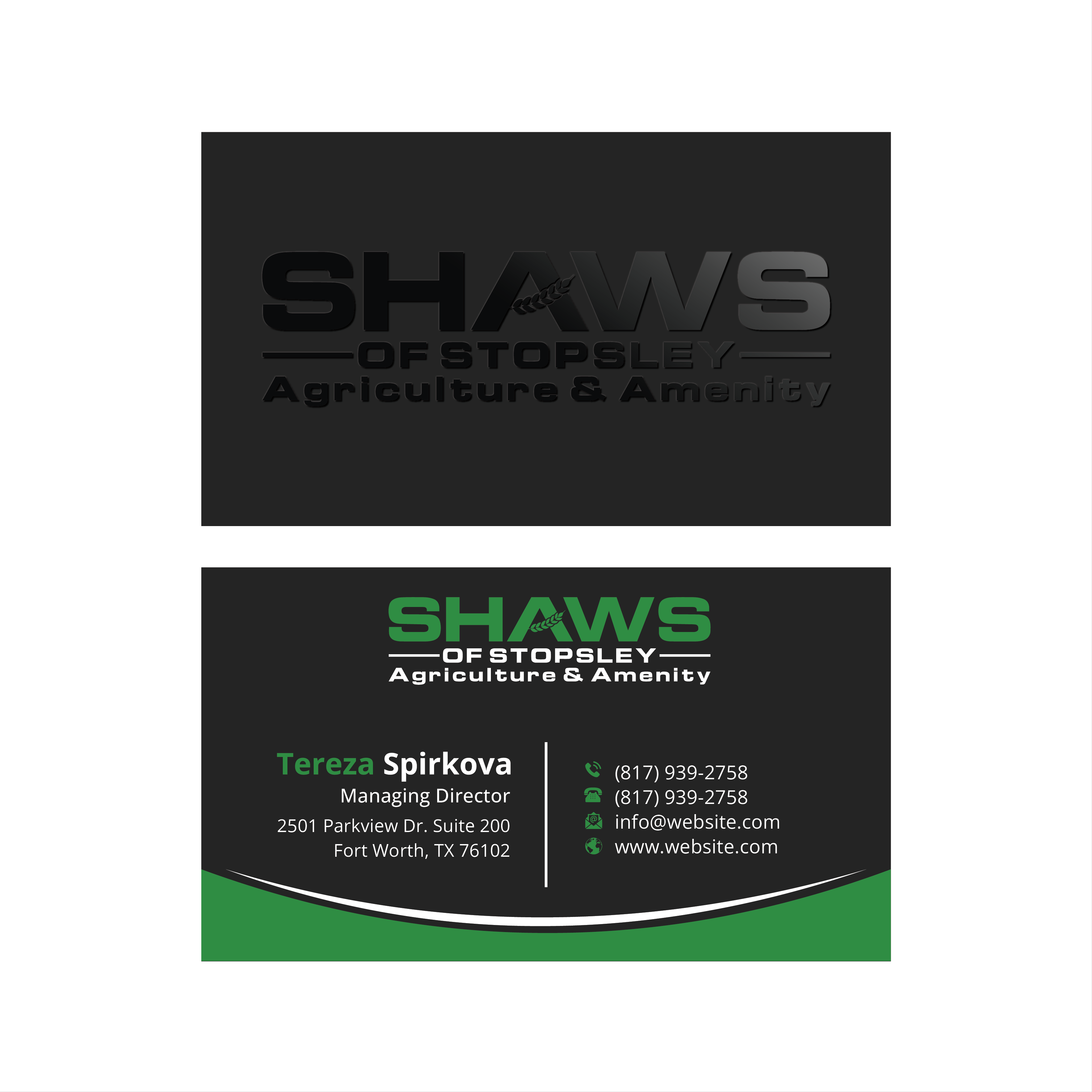 Diseño de Tarjeta de Presentación por DesignerShahadat para Shaws of Stopsley | Diseño #30574116