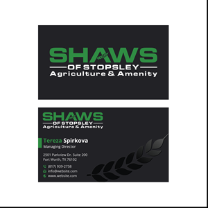 Diseño de Tarjeta de Presentación por DesignerShahadat para Shaws of Stopsley | Diseño: #30574118