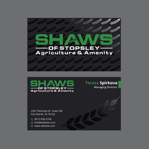 Diseño de Tarjeta de Presentación por DesignerShahadat para Shaws of Stopsley | Diseño: #30574119