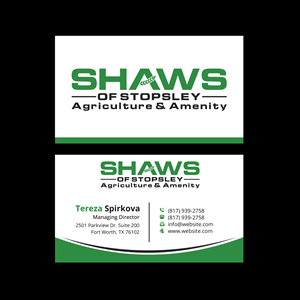 Diseño de Tarjeta de Presentación por DesignerShahadat para Shaws of Stopsley | Diseño: #30574121
