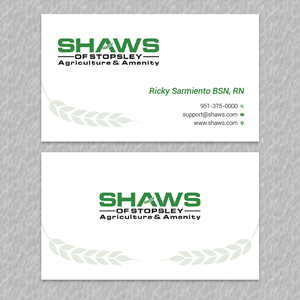 Business Card Design by YourLogoMaster for Shaws of Stopsley | Design: #30579917
