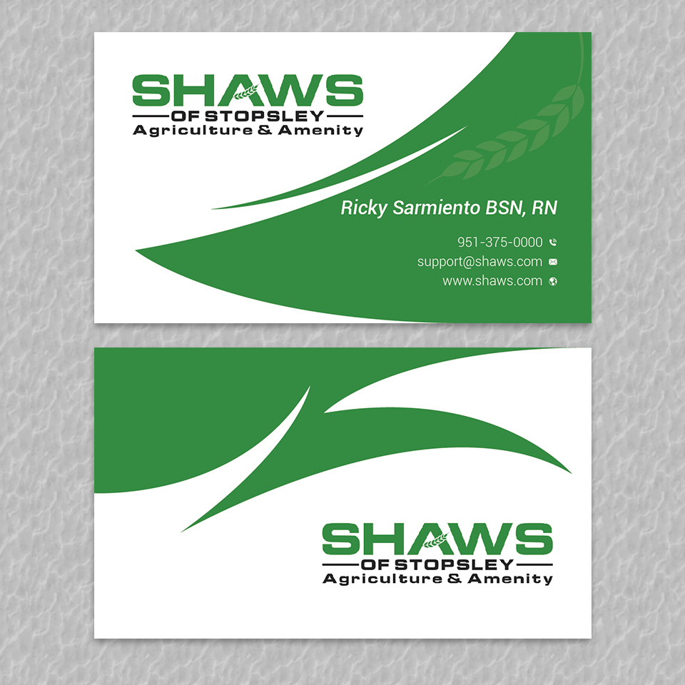 Business Card Design by YourLogoMaster for Shaws of Stopsley | Design #30579918