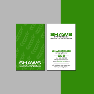 Business Card Design by Creations Box 2015 for Shaws of Stopsley | Design: #30568230