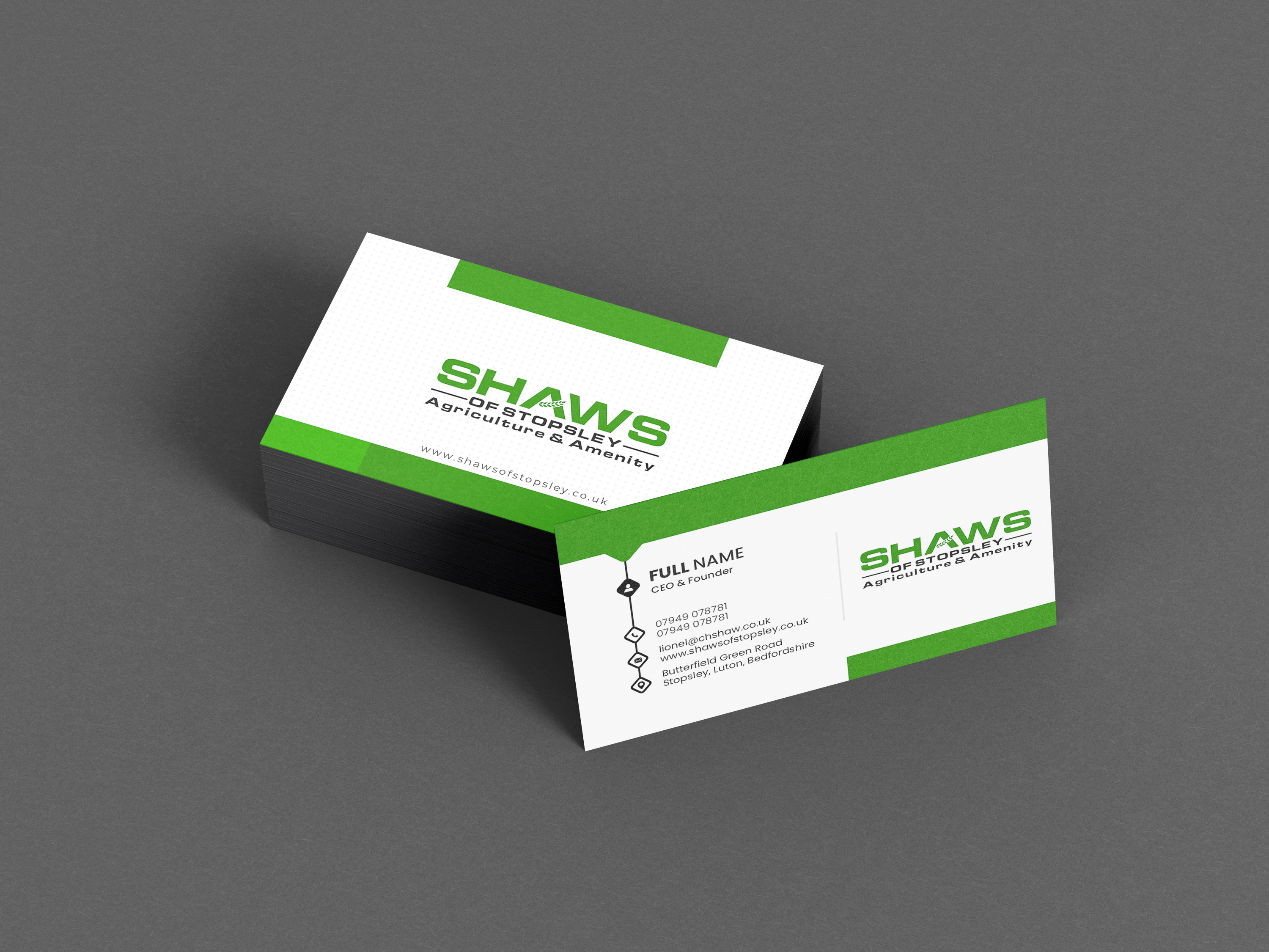 Business Card Design by Ahmad Abid Saadat for Shaws of Stopsley | Design #30567959
