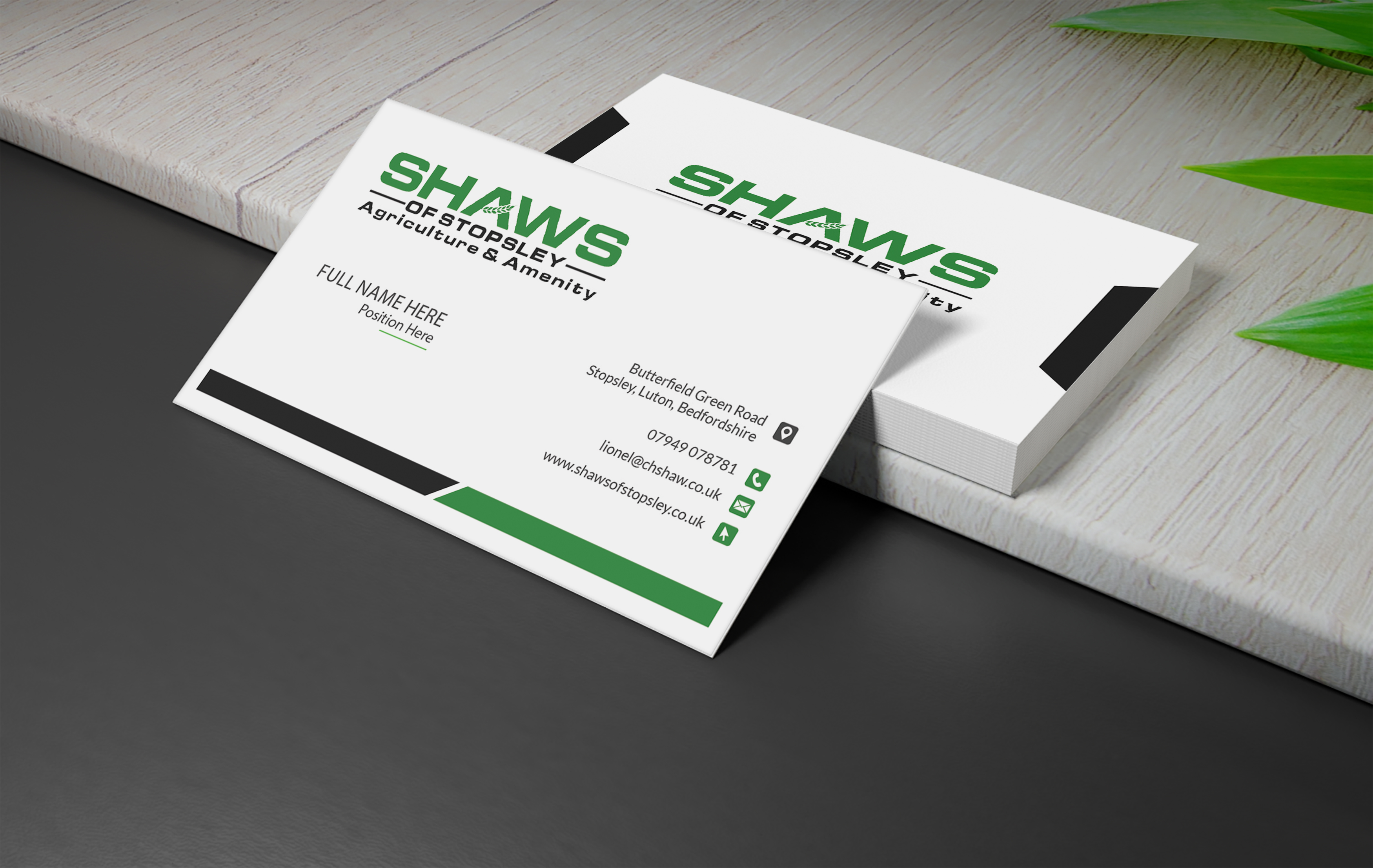 Design de Carte de Visite par Ahmad Abid Saadat pour Shaws of Stopsley | Design #30567961
