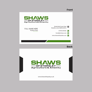 Business Card Design by Ahmad Abid Saadat for Shaws of Stopsley | Design: #30567962