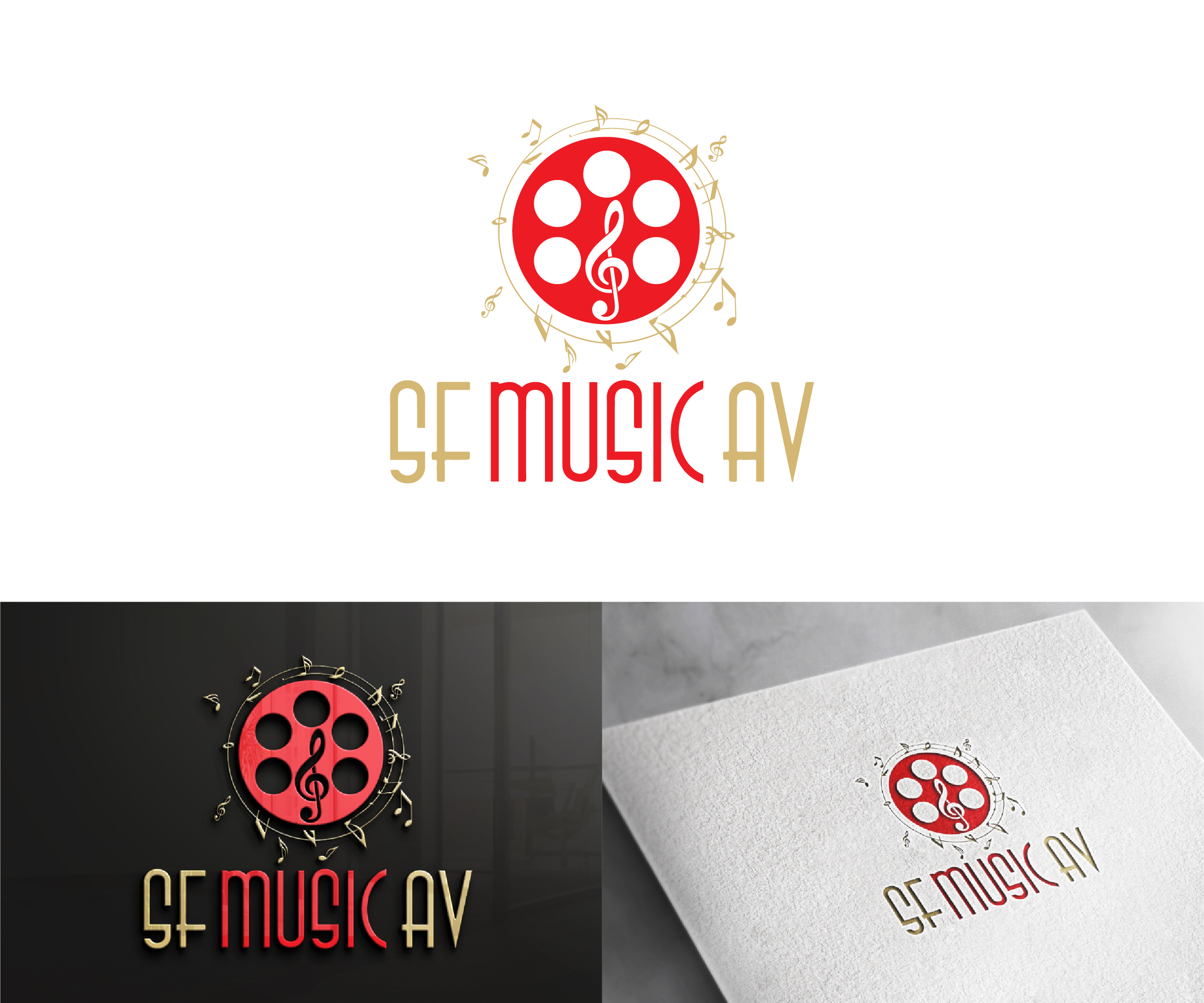 Logo Design by ShakiJav for SF Music, Audio, and Video | Design #30597522