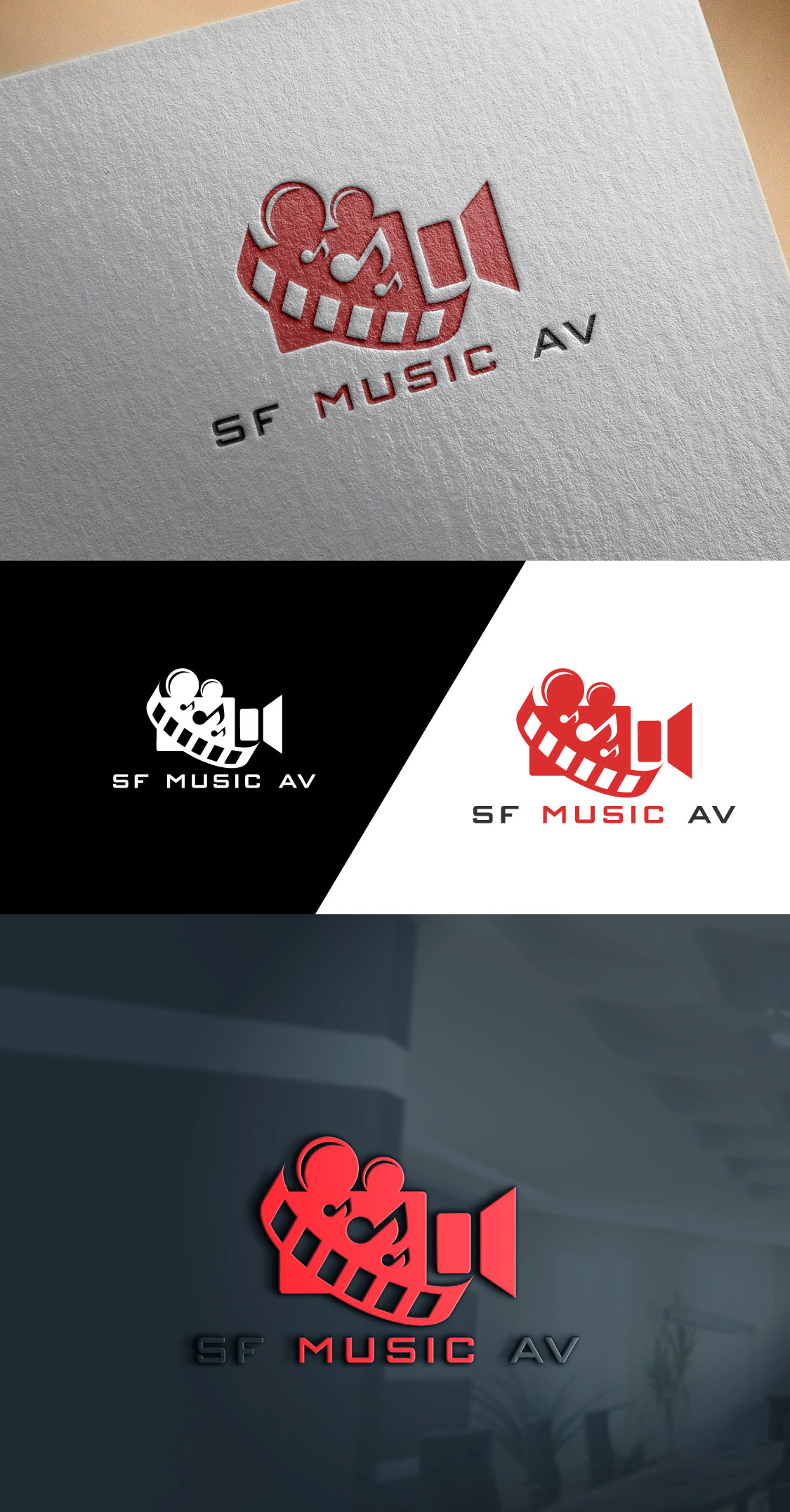 Logo Design by amran mollaa for SF Music, Audio, and Video | Design #30569353
