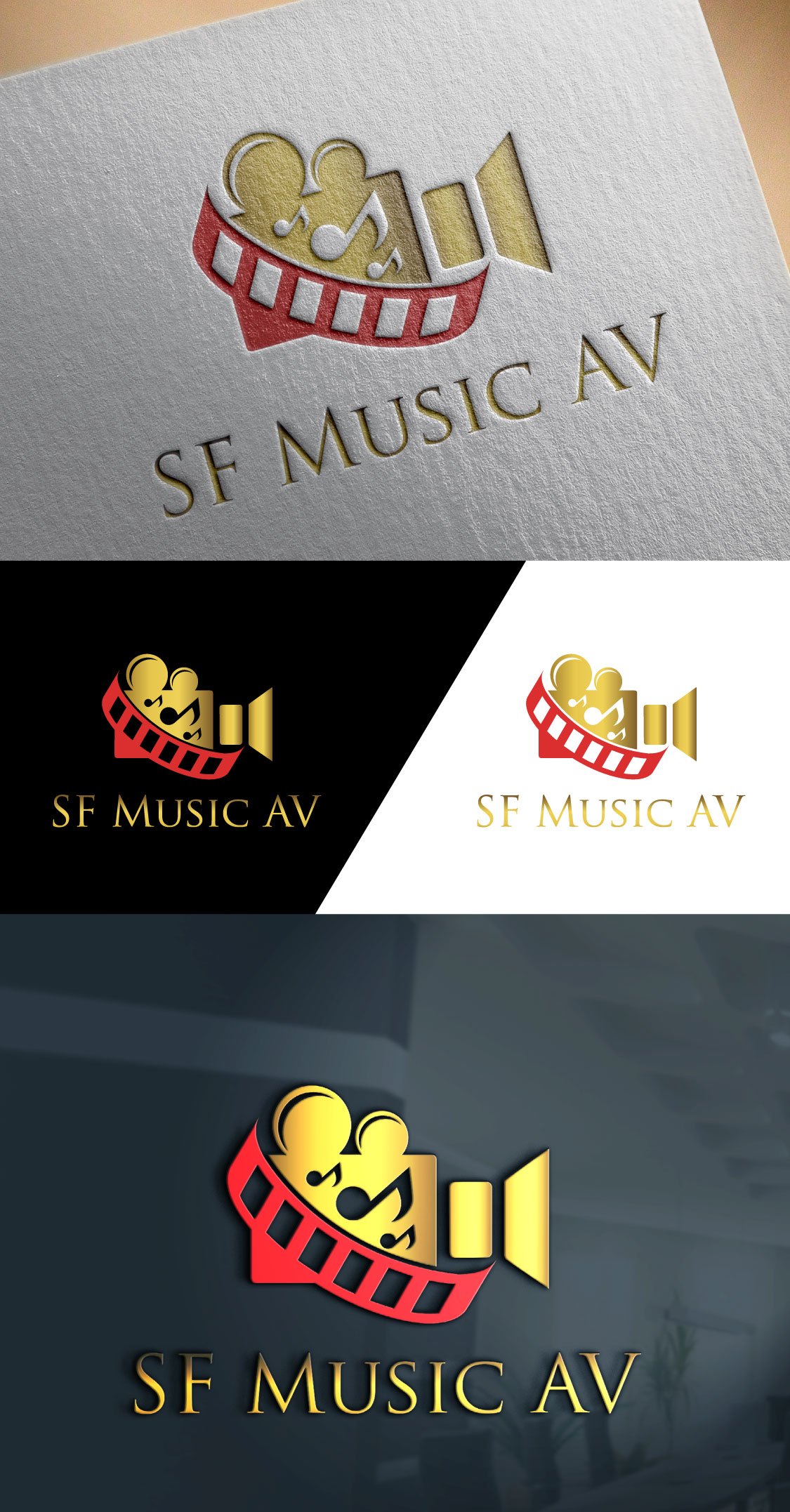 Diseño de Logo por amran mollaa para SF Music, Audio, and Video | Diseño #30570026