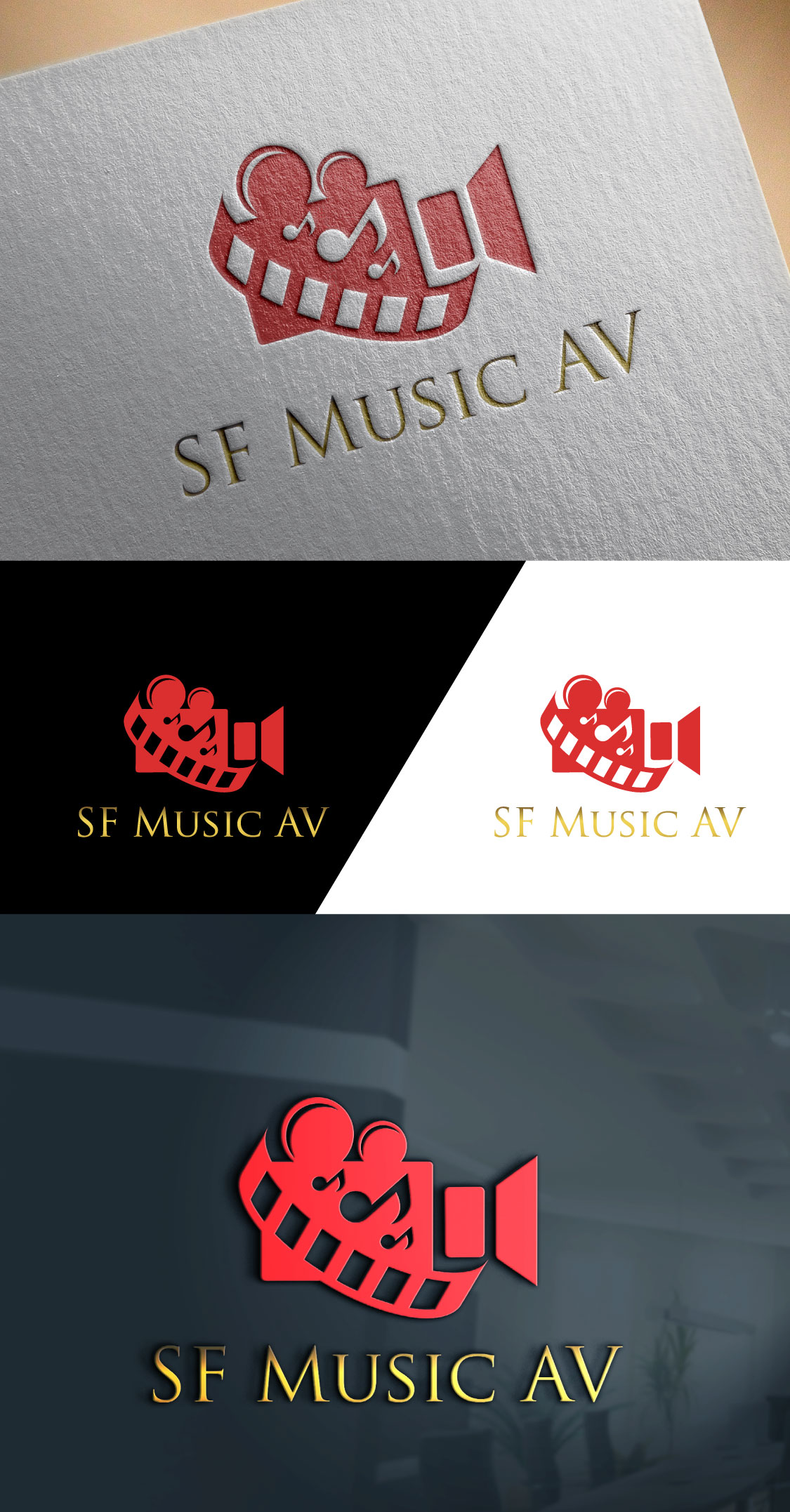 Logo Design by amran mollaa for SF Music, Audio, and Video | Design #30570027
