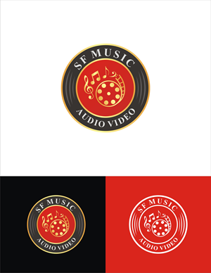 Logo Design by darshan Arts for SF Music, Audio, and Video | Design: #30575795